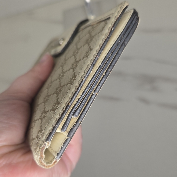 Celine Vintage Macadam Triomphe Canvas Leather  Long Continental Wallet - Picture 6 of 11